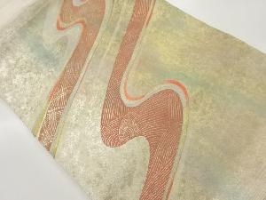 金彩曲線模様名古屋帯